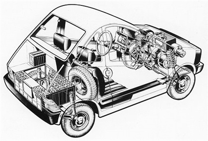 Fiat Citycar, 1972 - Cutaway